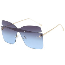 Load image into Gallery viewer, big frame sunglasses women butterfly-shaped  sun glasses women trimmed one-piece  Eyewear