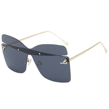 Load image into Gallery viewer, big frame sunglasses women butterfly-shaped  sun glasses women trimmed one-piece  Eyewear
