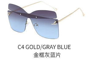 big frame sunglasses women butterfly-shaped  sun glasses women trimmed one-piece  Eyewear