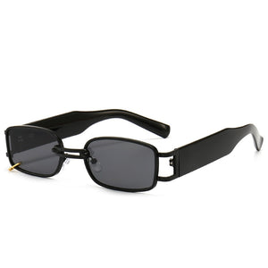 brand sunglasses men trendy personality  women wear earrings small square sunglasses women