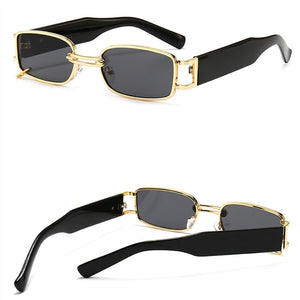 brand sunglasses men trendy personality  women wear earrings small square sunglasses women