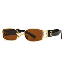 Load image into Gallery viewer, brand sunglasses men trendy personality  women wear earrings small square sunglasses women