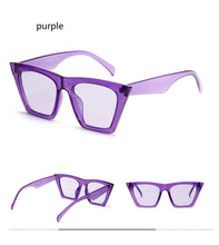 Load image into Gallery viewer, cat eye small frame sunglasses, handsome personality, flying wing lens sunglasses, couples and teenagers