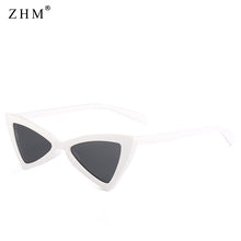 Load image into Gallery viewer, cat eye sunglasses retro glasses ladies men transparent lenses irregular small triangle sexy women sunglasses