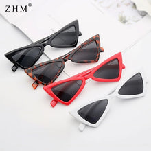 Load image into Gallery viewer, cat eye sunglasses retro glasses ladies men transparent lenses irregular small triangle sexy women sunglasses