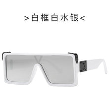 Load image into Gallery viewer, conjoined piece European and American modern retro men&#39;s and women&#39;s sunglasses square frame sunglasses