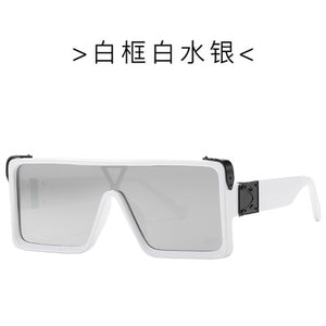 conjoined piece European and American modern retro men's and women's sunglasses square frame sunglasses