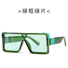 Load image into Gallery viewer, conjoined piece European and American modern retro men&#39;s and women&#39;s sunglasses square frame sunglasses