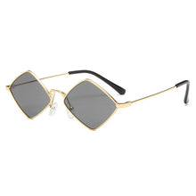 Carica l&#39;immagine nel visualizzatore di Gallery, diamond-shaped sunglasses, ocean film sunglasses, men and women personality glasses, metal sunglasses