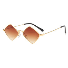 Carica l&#39;immagine nel visualizzatore di Gallery, diamond-shaped sunglasses, ocean film sunglasses, men and women personality glasses, metal sunglasses