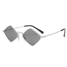 Carica l&#39;immagine nel visualizzatore di Gallery, diamond-shaped sunglasses, ocean film sunglasses, men and women personality glasses, metal sunglasses