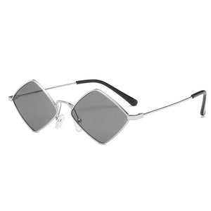 diamond-shaped sunglasses, ocean film sunglasses, men and women personality glasses, metal sunglasses