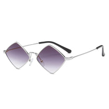 Carica l&#39;immagine nel visualizzatore di Gallery, diamond-shaped sunglasses, ocean film sunglasses, men and women personality glasses, metal sunglasses
