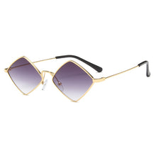 Carica l&#39;immagine nel visualizzatore di Gallery, diamond-shaped sunglasses, ocean film sunglasses, men and women personality glasses, metal sunglasses