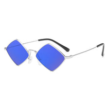 Carica l&#39;immagine nel visualizzatore di Gallery, diamond-shaped sunglasses, ocean film sunglasses, men and women personality glasses, metal sunglasses