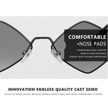 Carica l&#39;immagine nel visualizzatore di Gallery, diamond-shaped sunglasses, ocean film sunglasses, men and women personality glasses, metal sunglasses