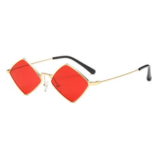 Carica l&#39;immagine nel visualizzatore di Gallery, diamond-shaped sunglasses, ocean film sunglasses, men and women personality glasses, metal sunglasses