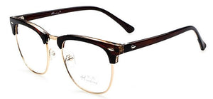Eyewear Retro male and female models frame rivet optical glasses oculos de grau half frame