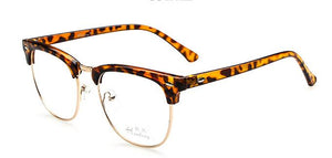 Eyewear Retro male and female models frame rivet optical glasses oculos de grau half frame