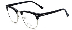 Eyewear Retro male and female models frame rivet optical glasses oculos de grau half frame