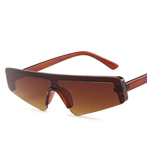cat eye sunglasses trendy personality glasses European and American net red one-piece sunglasses catwalk sunglasses