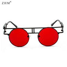 Load image into Gallery viewer, steampunk sunglasses ladies retro sunglasses Stylish Unique men gothic round sunglasses UV400