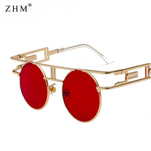 Load image into Gallery viewer, steampunk sunglasses ladies retro sunglasses Stylish Unique men gothic round sunglasses UV400