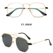 Load image into Gallery viewer, sunglasses with metal sleeve mirror, beach men and women mirror clips, polarized sunglasses with flat glasses frames