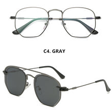 Load image into Gallery viewer, sunglasses with metal sleeve mirror, beach men and women mirror clips, polarized sunglasses with flat glasses frames