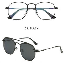 Load image into Gallery viewer, sunglasses with metal sleeve mirror, beach men and women mirror clips, polarized sunglasses with flat glasses frames