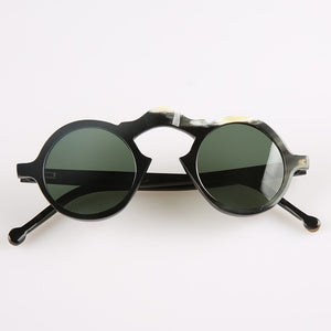 unique arch flower nose bridge round horn frame polarized sunglasses for women eyewear eyeglasses glasses