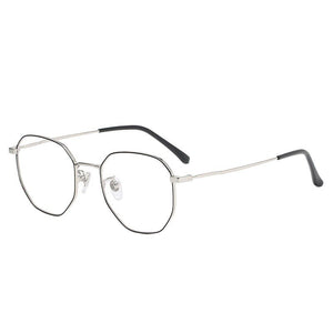 glasses frame retro oval face full-frame metal glasses frame flat mirror flower desire