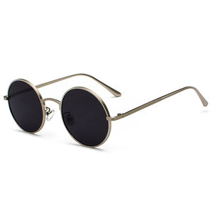 occhiali da sole rotondi in metallo con montatura in metallo oro da uomo stile estivo retrò da donna occhiali da sole con lenti rosse unisex giallo rosa nero 