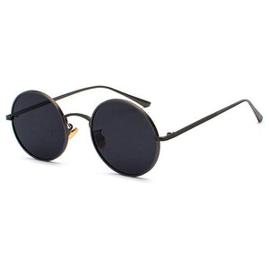 occhiali da sole rotondi in metallo con montatura in metallo oro da uomo stile estivo retrò da donna occhiali da sole con lenti rosse unisex giallo rosa nero 