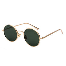 Carica l&#39;immagine nel visualizzatore di Gallery, occhiali da sole rotondi in metallo con montatura in metallo oro da uomo stile estivo retrò da donna occhiali da sole con lenti rosse unisex giallo rosa nero 