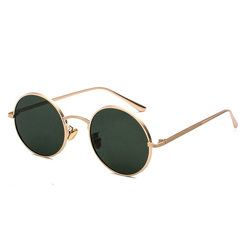 occhiali da sole rotondi in metallo con montatura in metallo oro da uomo stile estivo retrò da donna occhiali da sole con lenti rosse unisex giallo rosa nero 