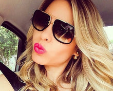 Load image into Gallery viewer, Brand men's design Large frame aviation sunglasses Vintage steampunk women sun glasses grandmaster UV400 Oculos de sol