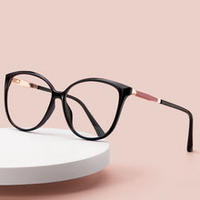 Load image into Gallery viewer, ins anti-blue glasses female trend full frame metal spring feet flat mirror brand designer fake glasses women accessories