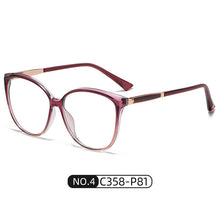 Load image into Gallery viewer, ins anti-blue glasses female trend full frame metal spring feet flat mirror brand designer fake glasses women accessories