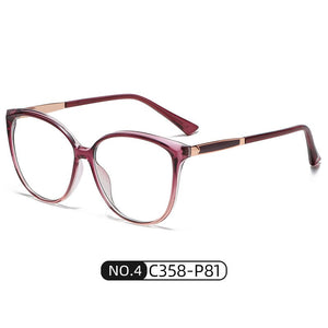 ins anti-blue glasses female trend full frame metal spring feet flat mirror brand designer fake glasses women accessories