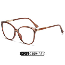 Load image into Gallery viewer, ins anti-blue glasses female trend full frame metal spring feet flat mirror brand designer fake glasses women accessories