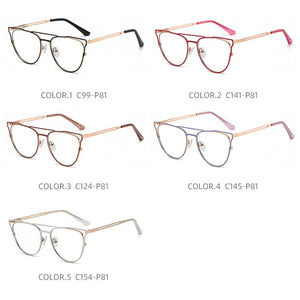 ins anti-blue glasses female trend personality full-frame metal spring feet flat mirror brand designer fake glasses
