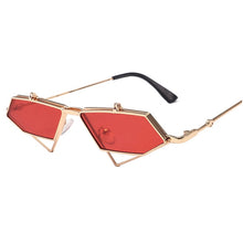 Load image into Gallery viewer, irregular polygon sun glasses men and women sunglasses retro punk wind flip ultra light sunglasses