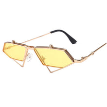 Load image into Gallery viewer, irregular polygon sun glasses men and women sunglasses retro punk wind flip ultra light sunglasses