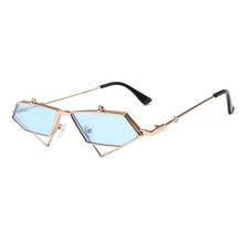 Load image into Gallery viewer, irregular polygon sun glasses men and women sunglasses retro punk wind flip ultra light sunglasses