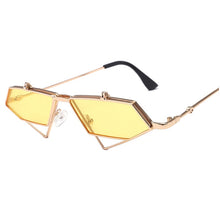 Load image into Gallery viewer, irregular polygon sun glasses men and women sunglasses retro punk wind flip ultra light sunglasses