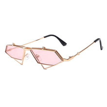 Load image into Gallery viewer, irregular polygon sun glasses men and women sunglasses retro punk wind flip ultra light sunglasses