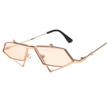 Load image into Gallery viewer, irregular polygon sun glasses men and women sunglasses retro punk wind flip ultra light sunglasses