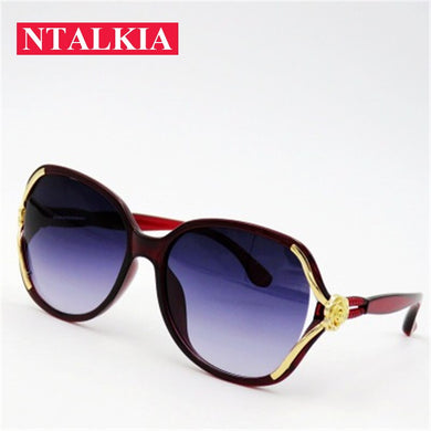 occhiali da sole eleganti da donna Cat Eye per occhiali da sole di tendenza da donna fiori Occhiali da sole occhiali da sole ovali cavi personalizzati