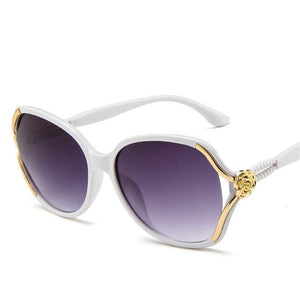 ladies Elegant Cat Eye sunglasses For Women trend sunglasses flowers Sun glasses personalized hollow oval sunglasses